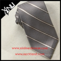 Cadeaux pour les hommes Anniversaire Soie rayé Solid Grey Neck Tie